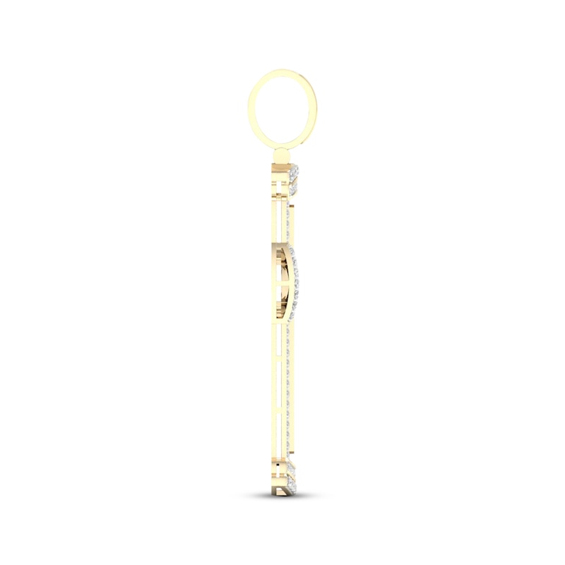 Main Image 3 of KAY Lab-Grown Diamonds Men's Cross Charm 2 ct tw 10K Yellow Gold