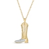 Thumbnail Image 1 of Diamond Cowboy Boot Necklace 1/20 ct tw 10K Yellow Gold 18"