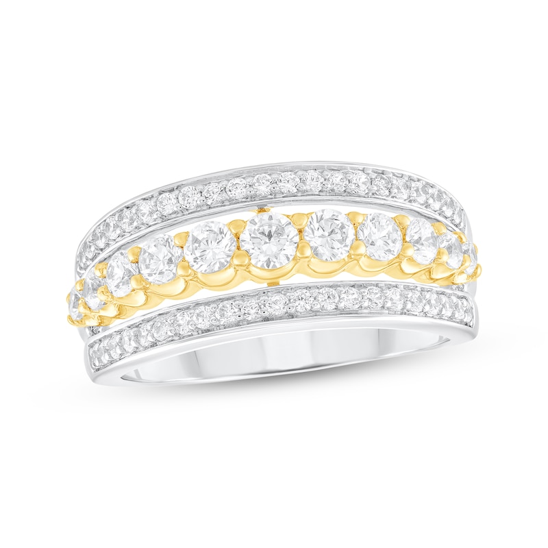 Main Image 1 of Adore Diamond Three-Row Anniversary Ring 7/8 ct tw 10K Two-Tone Gold