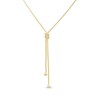 Thumbnail Image 2 of 1.2mm Popcorn Chain Knot Lariat Necklace Hollow 14K Yellow Gold 18"