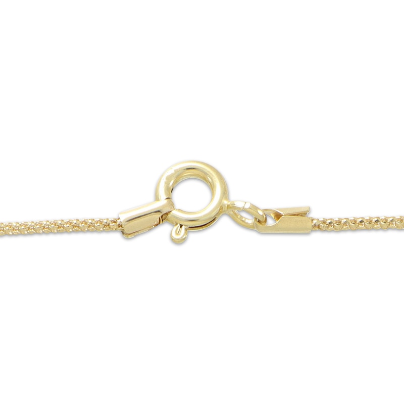 Main Image 3 of 1.2mm Popcorn Chain Knot Lariat Necklace Hollow 14K Yellow Gold 18"
