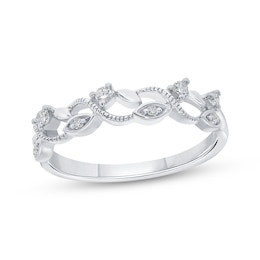 Diamond Vine Ring 1/10 ct tw Sterling Silver