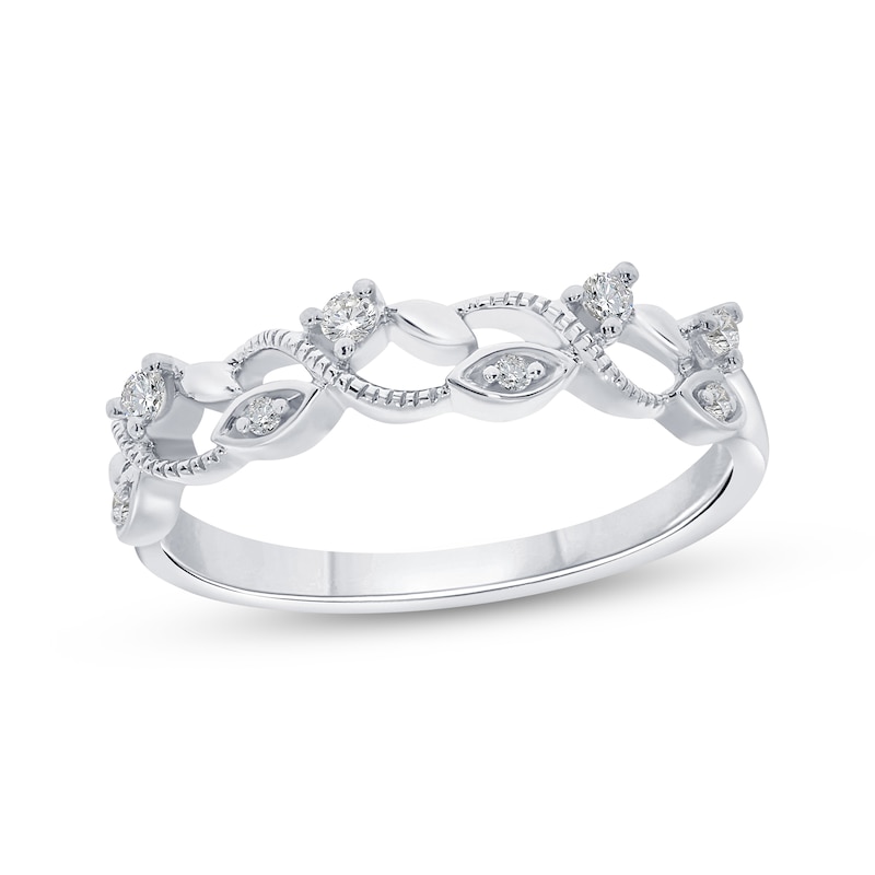Main Image 1 of Diamond Vine Ring 1/10 ct tw Sterling Silver