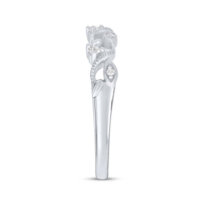 Main Image 2 of Diamond Vine Ring 1/10 ct tw Sterling Silver