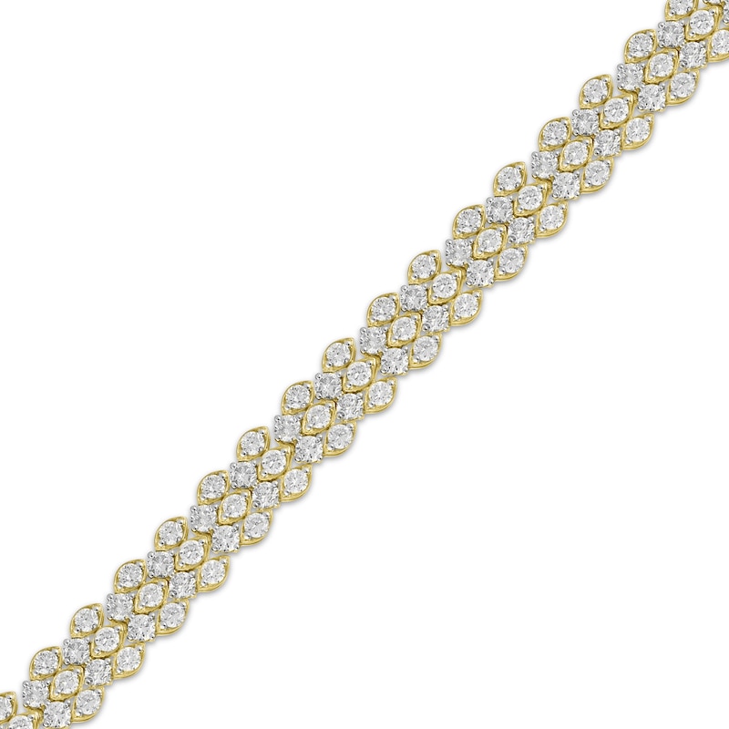 Main Image 2 of Diamond Multi-Row Bracelet 6 ct tw 10K Yellow Gold
