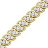 Thumbnail Image 2 of Diamond Swirl Link Bracelet 4 ct tw 10K Yellow Gold 7.25"