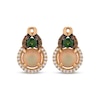 Thumbnail Image 2 of Le Vian Opal & Chrome Diopside Earrings 1/4 ct tw Diamonds 14K Strawberry Gold