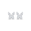Thumbnail Image 2 of Diamond Butterfly Stud Earrings 1/10 ct tw 10K White Gold