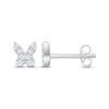 Thumbnail Image 3 of Diamond Butterfly Stud Earrings 1/10 ct tw 10K White Gold