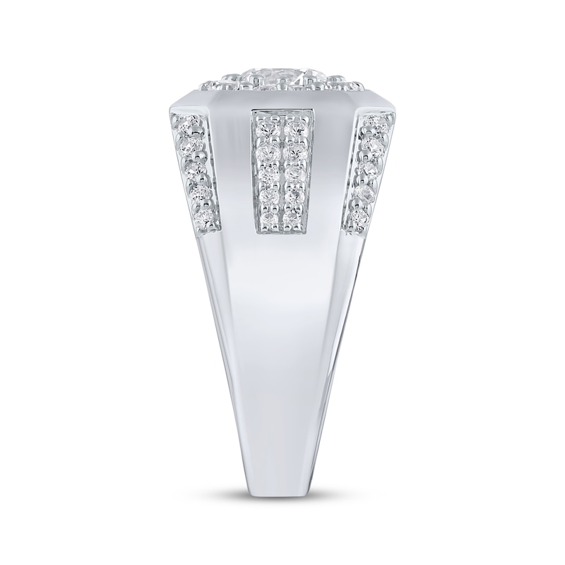 Main Image 2 of KAY Lab-Grown Diamonds Men's Octagon Frame Ring 2 ct tw Sterling Silver