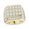 Thumbnail Image 1 of KAY Lab-Grown Diamonds Men's Five-Row Angled Ring 3 ct tw 10K Yellow Gold