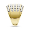 Thumbnail Image 3 of KAY Lab-Grown Diamonds Men's Five-Row Angled Ring 3 ct tw 10K Yellow Gold