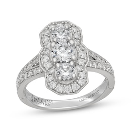 Neil Lane Artistry Round-Cut Lab-Grown Diamond Vintage-Style Engagement Ring 1-3/4 ct tw 14K White Gold