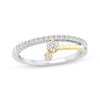 Thumbnail Image 1 of KAY Lab-Grown Diamonds Split Shank Fashion Ring 1/4 ct tw Sterling Silver & 10K Yellow Gold