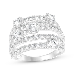 KAY Lab-Grown Diamonds Five-Row Fashion Ring 3 ct tw 10K White Gold