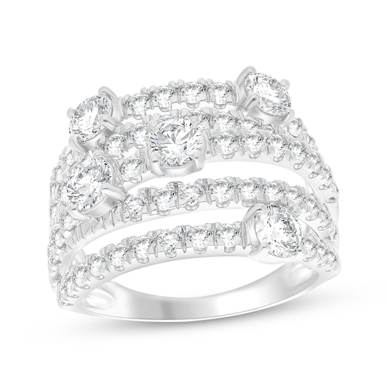 KAY Lab-Grown Diamonds Five-Row Fashion Ring 3 ct tw 10K White Gold