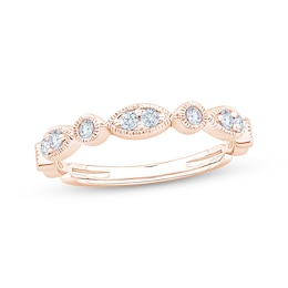 Adore Lab-Grown Diamonds Milgrain Anniversary Ring 1/4 ct tw 10K Rose Gold