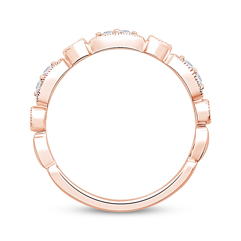 Main Image 2 of Adore Lab-Grown Diamonds Milgrain Anniversary Ring 1/4 ct tw 10K Rose Gold