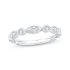 Thumbnail Image 1 of Adore Lab-Grown Diamonds Milgrain Anniversary Ring 1/4 ct tw 10K White Gold