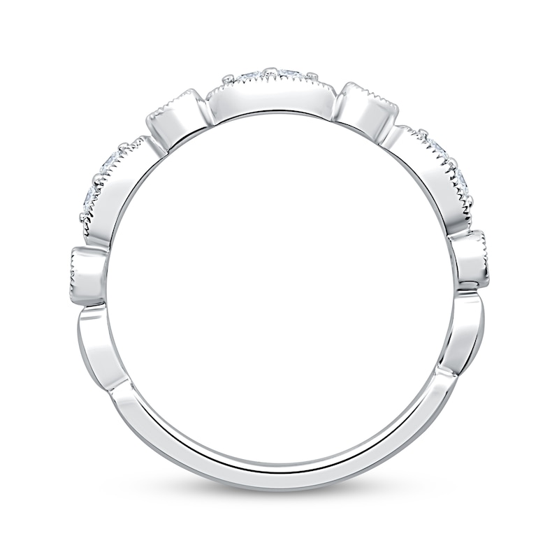 Main Image 2 of Adore Lab-Grown Diamonds Milgrain Anniversary Ring 1/4 ct tw 10K White Gold