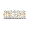 Thumbnail Image 3 of Adore Round-Cut Diamond Three-Row Anniversary Ring 3/8 ct tw 10K Yellow Gold