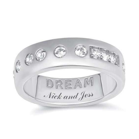 Morse Code DREAM Ring (1 Stone and Line)