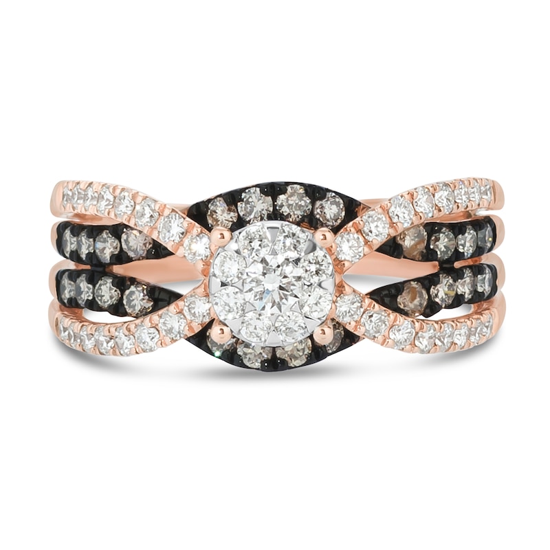 Main Image 4 of Le Vian Chocolate Diamond Ring 3/4 ct tw 14K Strawberry Gold