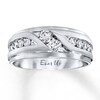 Thumbnail Image 1 of Ever Us Men's Two-Stone Ring 1 ct tw Diamonds 14K White Gold