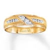 Thumbnail Image 0 of Ever Us Men's Two-Stone Ring 1/4 ct tw Diamonds 14K Yellow Gold