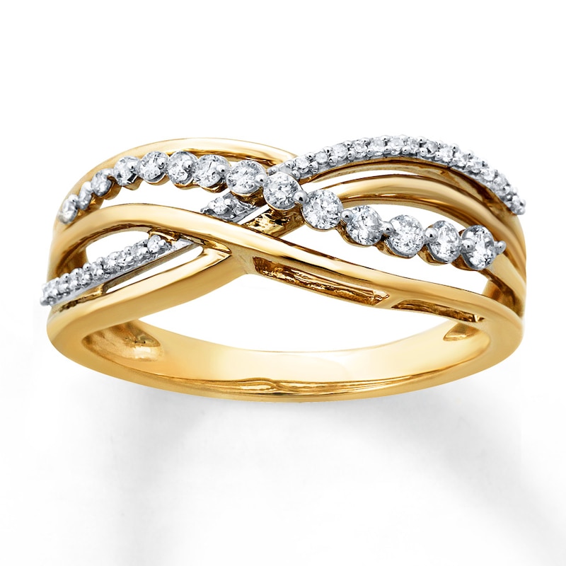 Main Image 1 of Diamond Ring 1/4 ct tw Round-cut 10K Yellow Gold