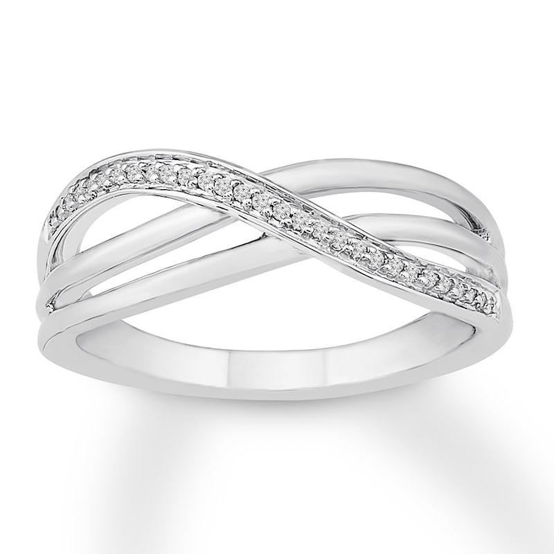 Main Image 1 of Diamond Ring 1/15 ct tw Round-cut Sterling Silver