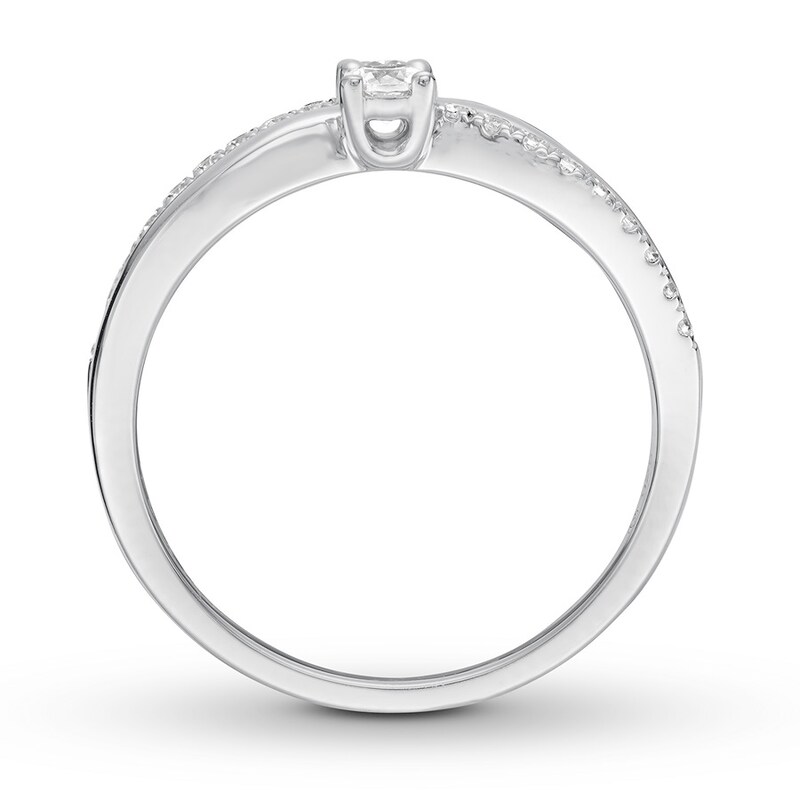 Main Image 2 of Ever Us Diamond Ring 1/3 ct tw Round-cut 10K White Gold