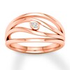 Pear-Shaped Diamond Ring 1/20 Carat 10K Rose Gold
