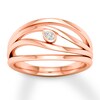 Pear-Shaped Diamond Ring 1/20 Carat 10K Rose Gold