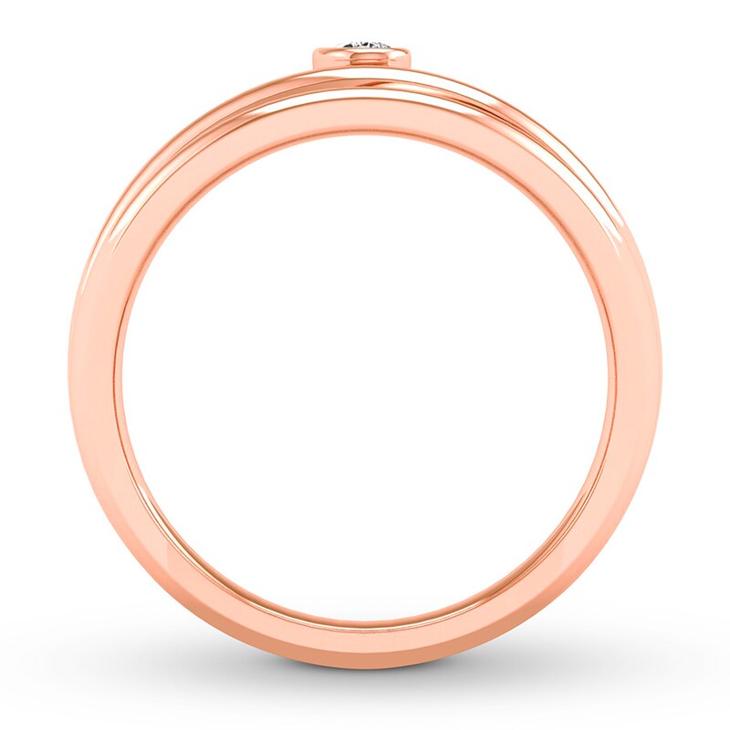 Pear-Shaped Diamond Ring 1/20 Carat 10K Rose Gold