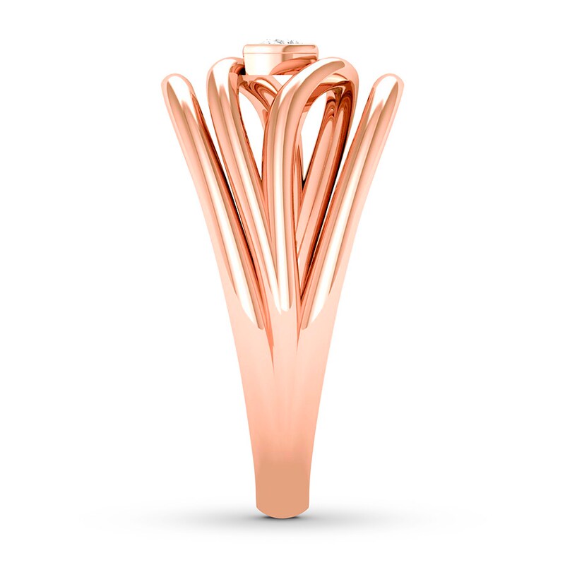 Pear-Shaped Diamond Ring 1/20 Carat 10K Rose Gold