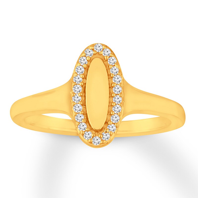 Diamond Ring 1/10 ct tw Round-cut 10K Yellow Gold