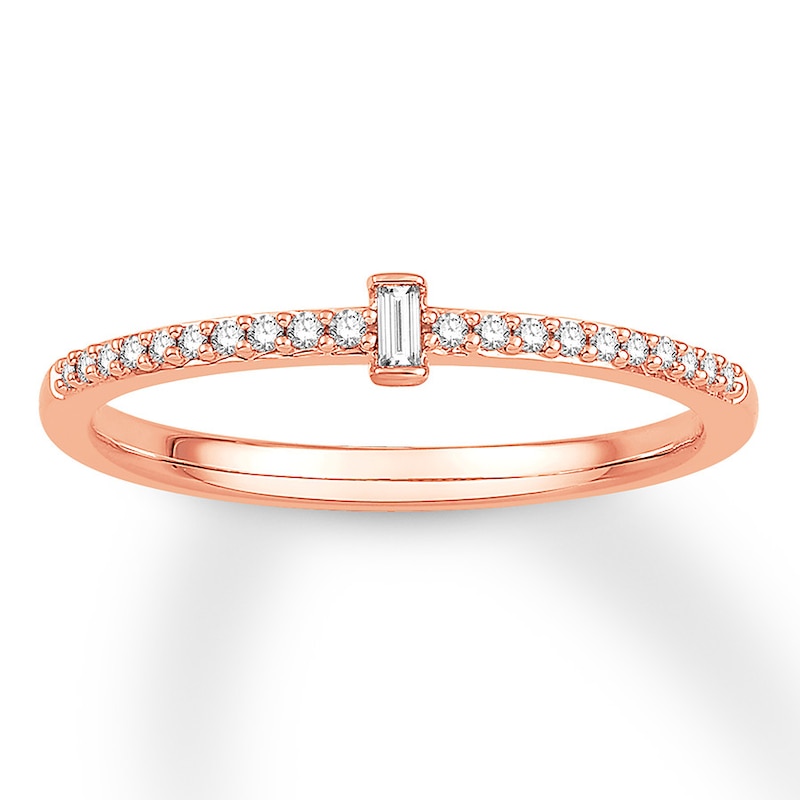 Main Image 1 of Emmy London Diamond Ring 1/10 ct tw 10K Rose Gold