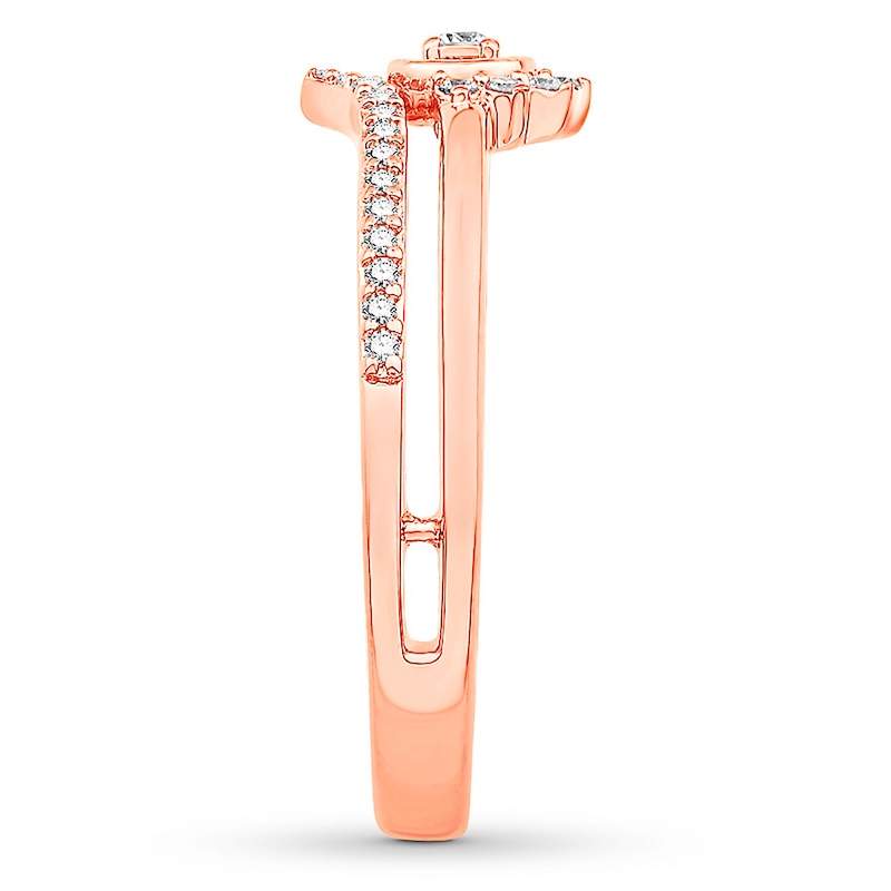 Main Image 3 of Emmy London Diamond Ring 1/6 ct tw Round-cut 10K Rose Gold