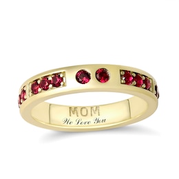 Love in Code MOM Morse Code Ring (1 Stone and Line)