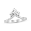 Three-Stone Diamond Ring 1/2 ct tw Round-cut 10K White Gold
