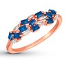 Le Vian Sapphire Ring 1/10 ct tw Diamonds 14K Strawberry Gold