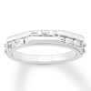 "Love" Diamond Ring 1/8 ct tw Baguette Sterling Silver