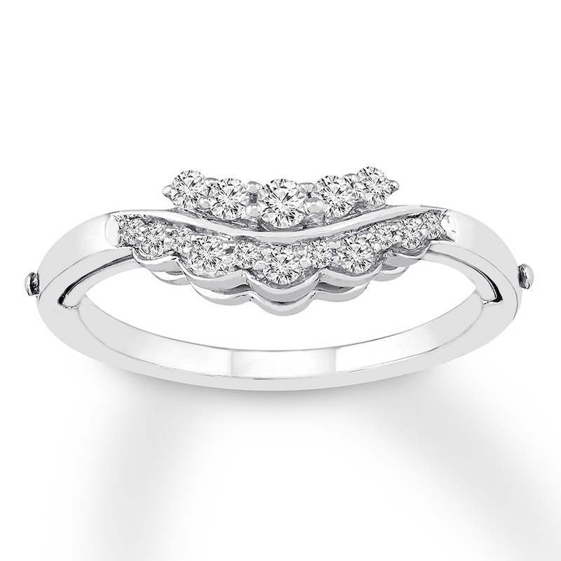 "Princess" Diamond Ring 1/6 ct tw Round-cut 10K White Gold