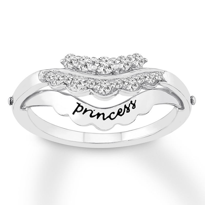 "Princess" Diamond Ring 1/6 ct tw Round-cut 10K White Gold