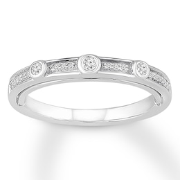 "Forever" Diamond Ring 1/10 ct tw Round-cut Sterling Silver