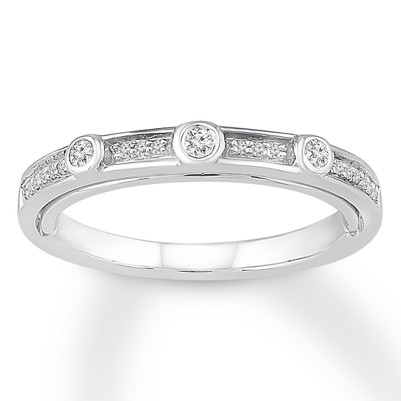 "Forever" Diamond Ring 1/10 ct tw Round-cut Sterling Silver