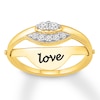 Thumbnail Image 2 of "Love" Diamond Ring 1/5 ct tw Round-cut 10K Yellow Gold