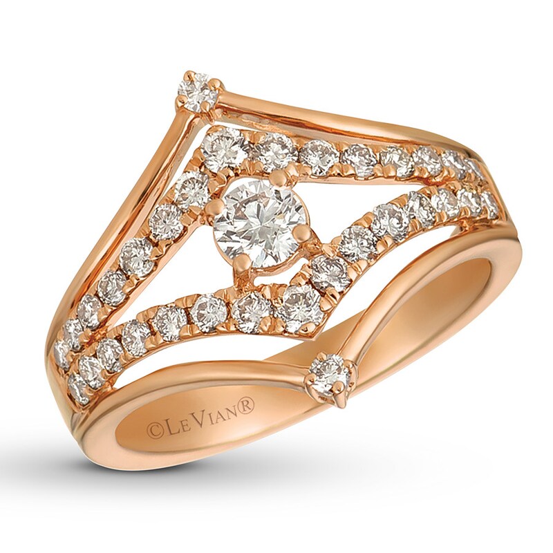Le Vian Nude Diamond Ring 7/8 ct tw 14K Strawberry Gold