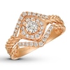 Le Vian Nude Diamond Ring 5/8 ct tw Round 14K Strawberry Gold